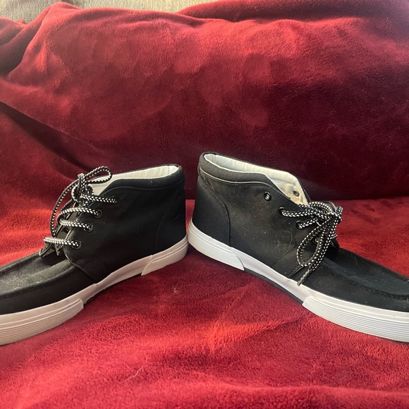 Black&White mid top polo shoes size 11.5 - Picture 8 of 8
